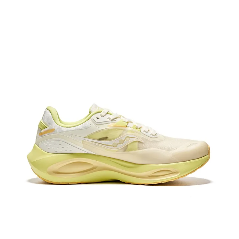 Saucony Phoenix Inferno 3 Cushioning Breathable Coverage Low Top Training Running Shoes Women's White Yellow-1