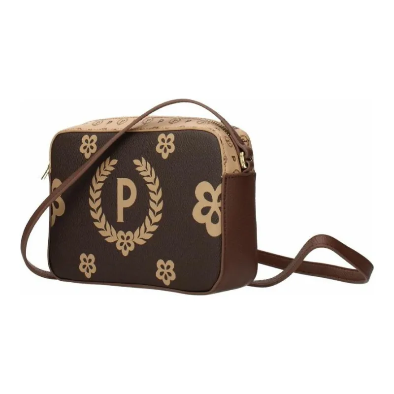 Pollini Polyvinyl Chloride Camera Bag, Crossbody Bag, Shoulder Bag Women's Brown-1