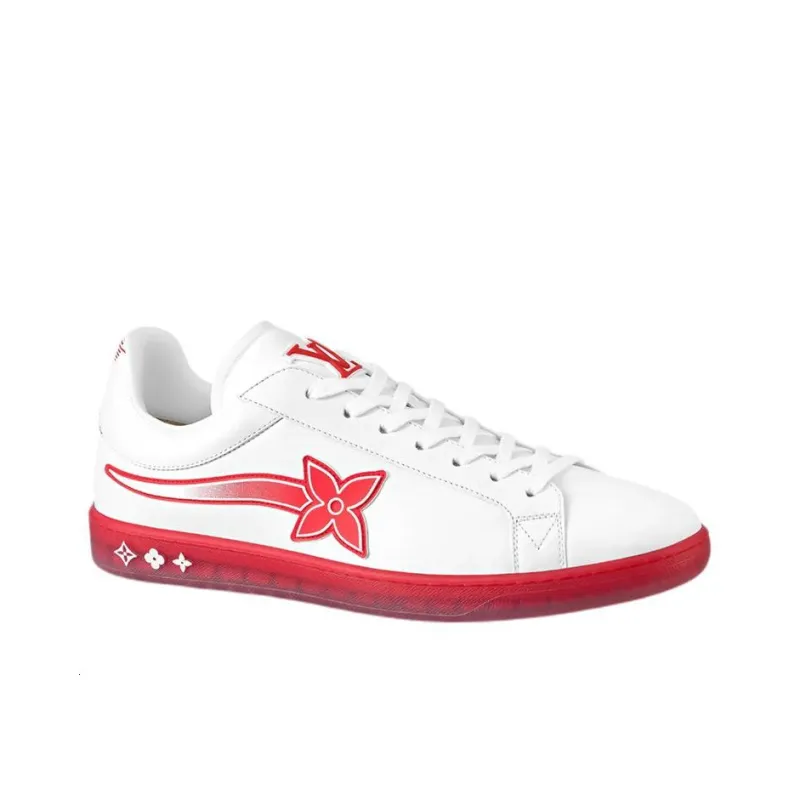 LOUIS VUITTON Luxembourg Samothrace Sneaker White Red-1