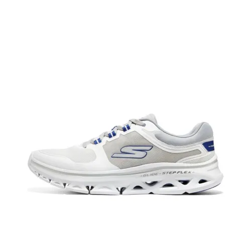 Skechers Go Run Glide-Step Running Shoes Men Low-Top White/Blue