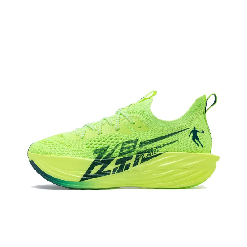 QIAODAN Flying Shadow Plaid Cushioning Anti Slip And Wear Resistant Low Top Marathon Running Shoes Men's Green-0