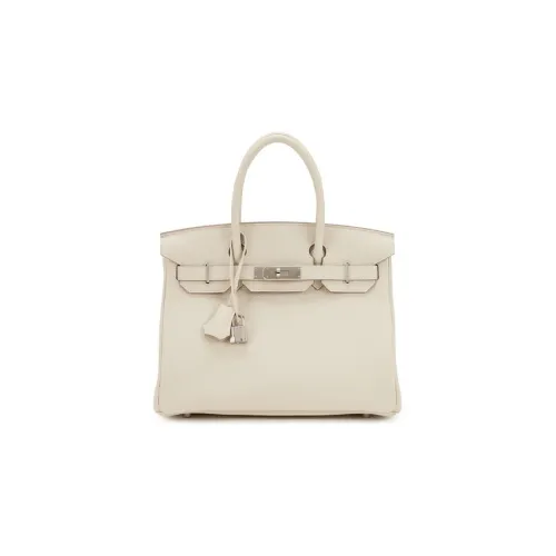 HERMES Birkin Togo Calfskin Birkin Bag Handbag Regular Women's 10 Craie Milkshake White