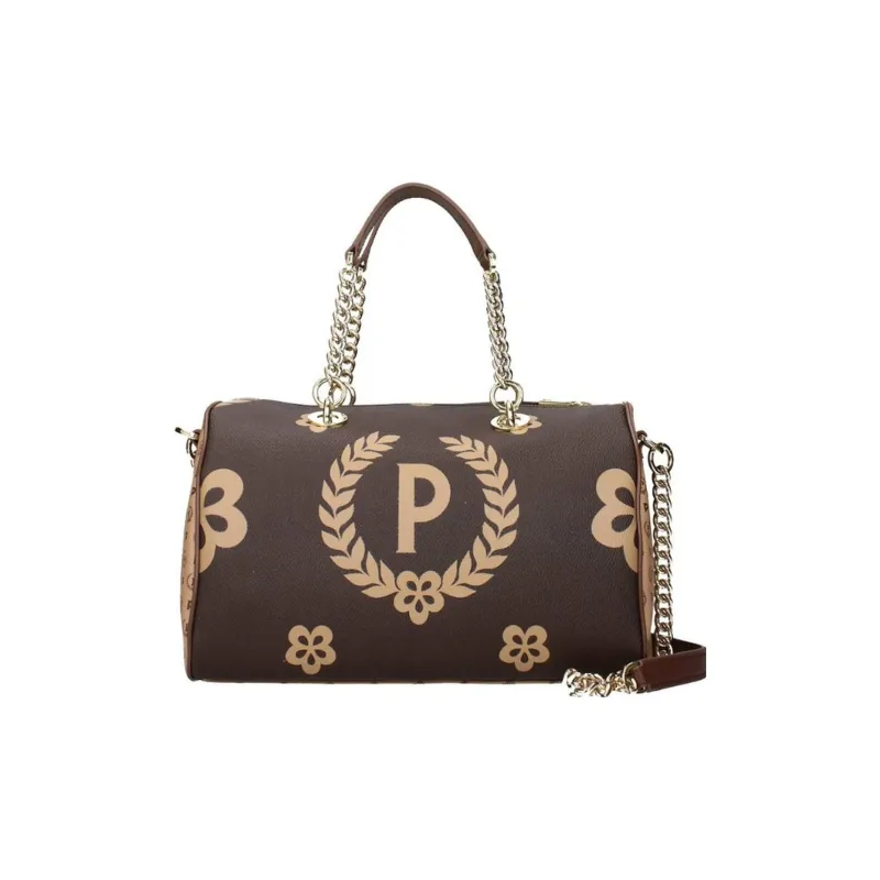 Pollini Polyurethane Shoulder Bag, Crossbody Bag, Handbag Women's Brown/Beige-2