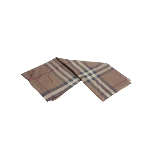 Burberry Silk Scarves Women's Brown