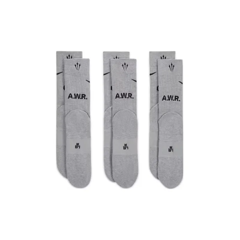 Nike X Nocta Crew Socks Set Of 3 Grey-1
