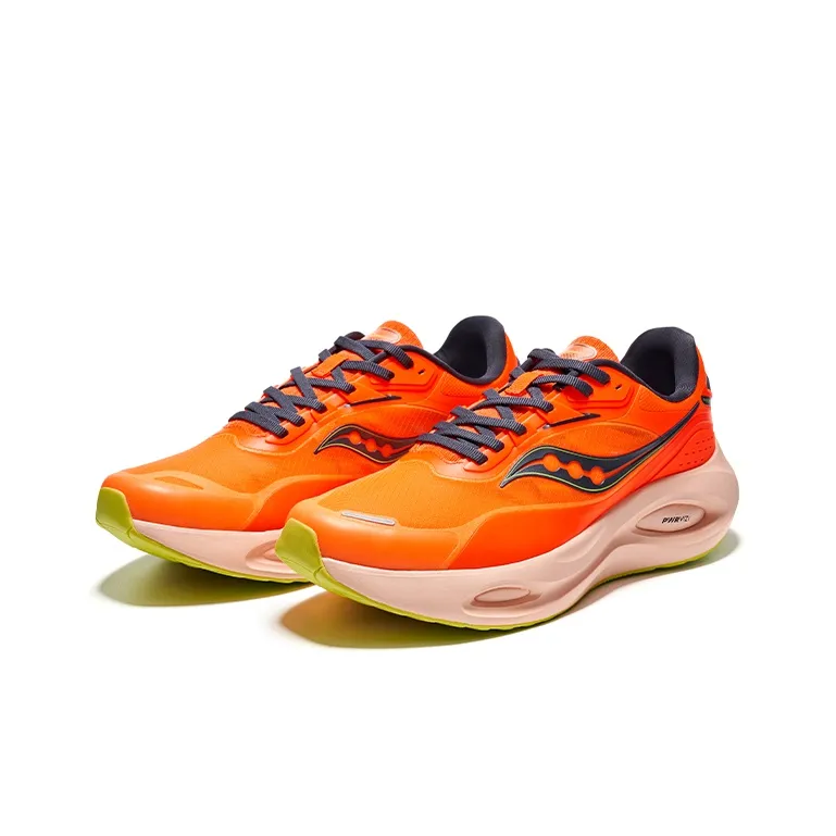 Saucony Phoenix Inferno 3 Cushioning Support Rebound Low Top Casual Running Shoes Unisex Orange-2