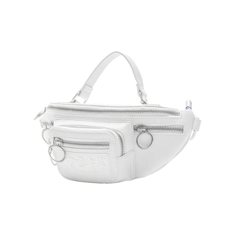 LiNing Synthetic Leather Shoulder Bag Crossbody Bag Sling Bags Regular Unisex White-2
