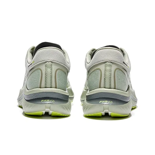 Saucony Anti Slip Wear Resistant Low Top Carbon Plate Training Running Shoes Unisex Green-3