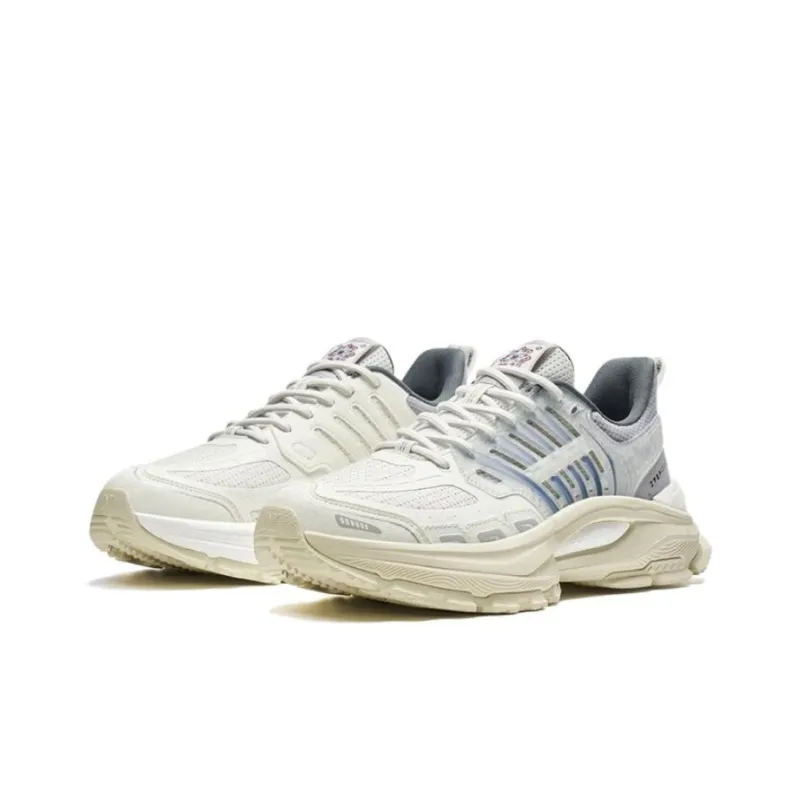 XTEP Anti Slip Wear Resistant Low Top Sports Casual Shoes Men's White Gray-2