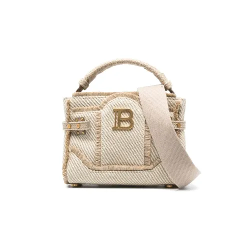 BALMAIN BBuzz 22 Raffia Bag