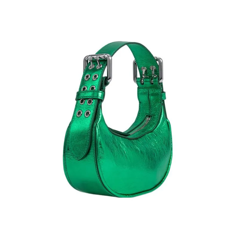 By Far Metallic Zipped Shoulder Bag-1