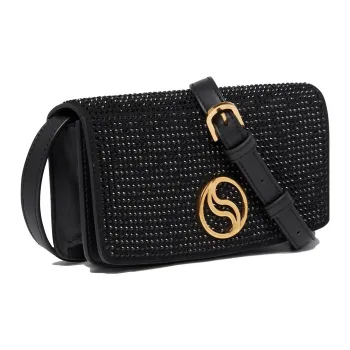 Stella McCartney Rhinestones-Embellished S-Wave Mini Wallet