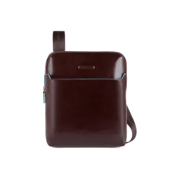 PIQUADRO Leather Shoulder Bag, Crossbody Bag Regular Men's Burgundy