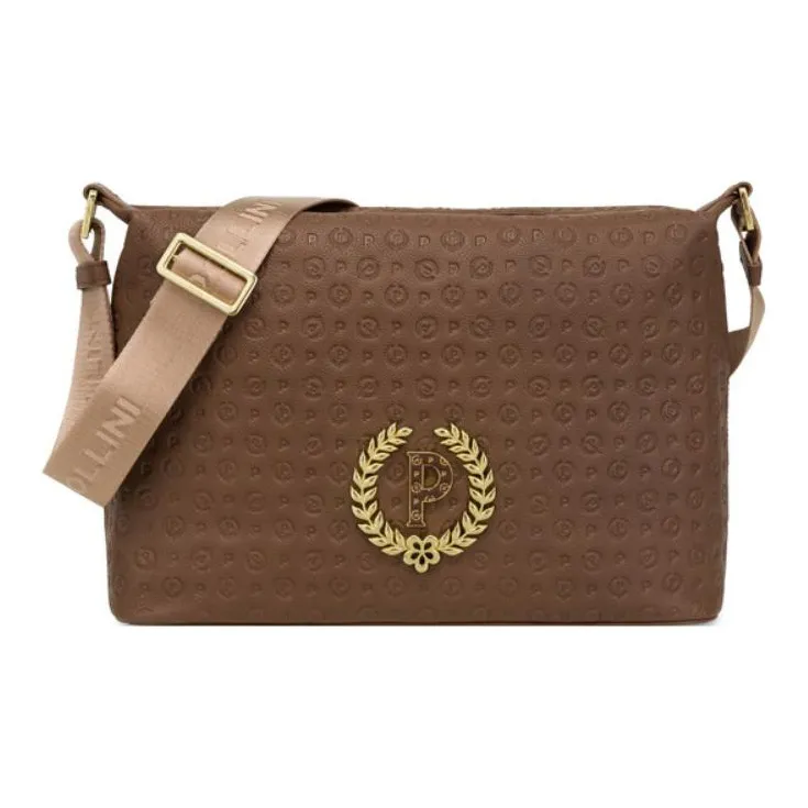 Pollini Soft Calfskin Crossbody Bag, Shoulder Bag Women's Brown-0