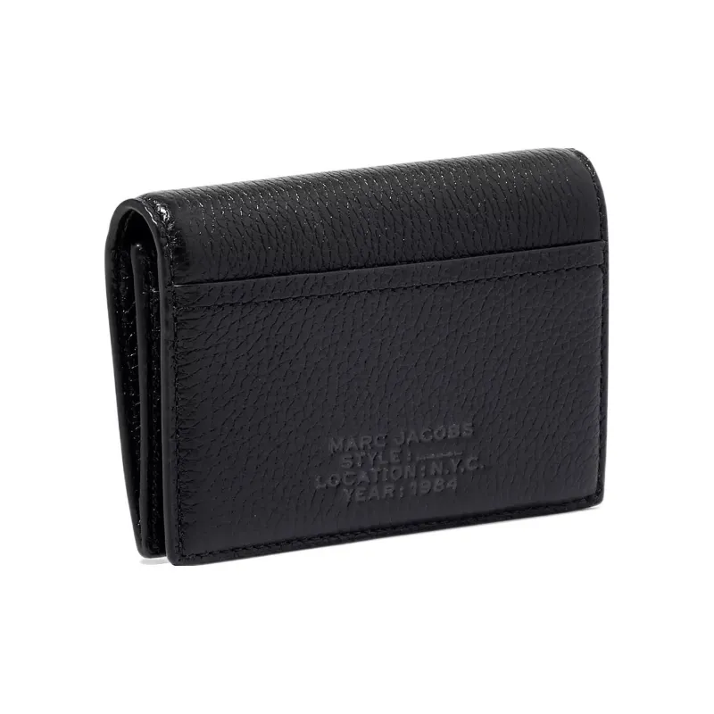 MARC JACOBS Full Grain Leather Wallet Trumpets Women's Black-2