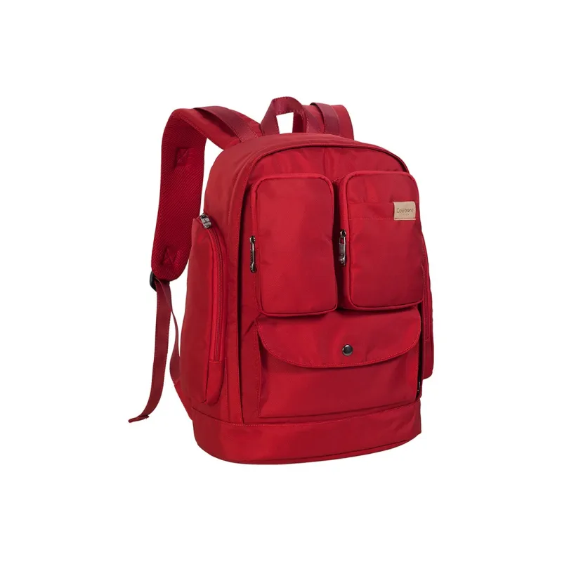 COWBONE Nylon Fabric Backpack Medium Size Unisex Red/Black/Blue-1