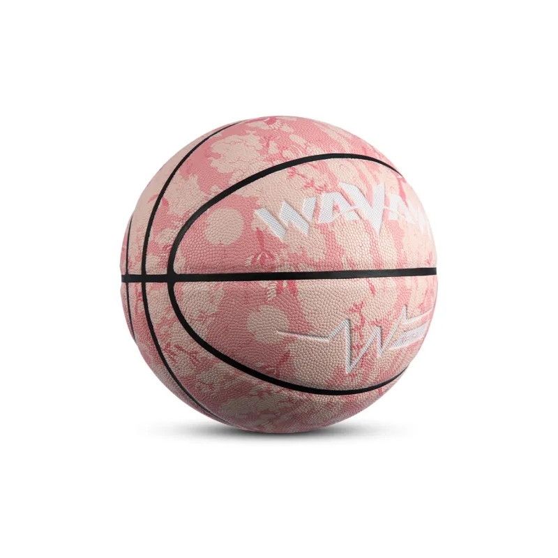 WAVAW PU Basketball Cherry Blossom Pink Size 7 Ball Training Unisex-1