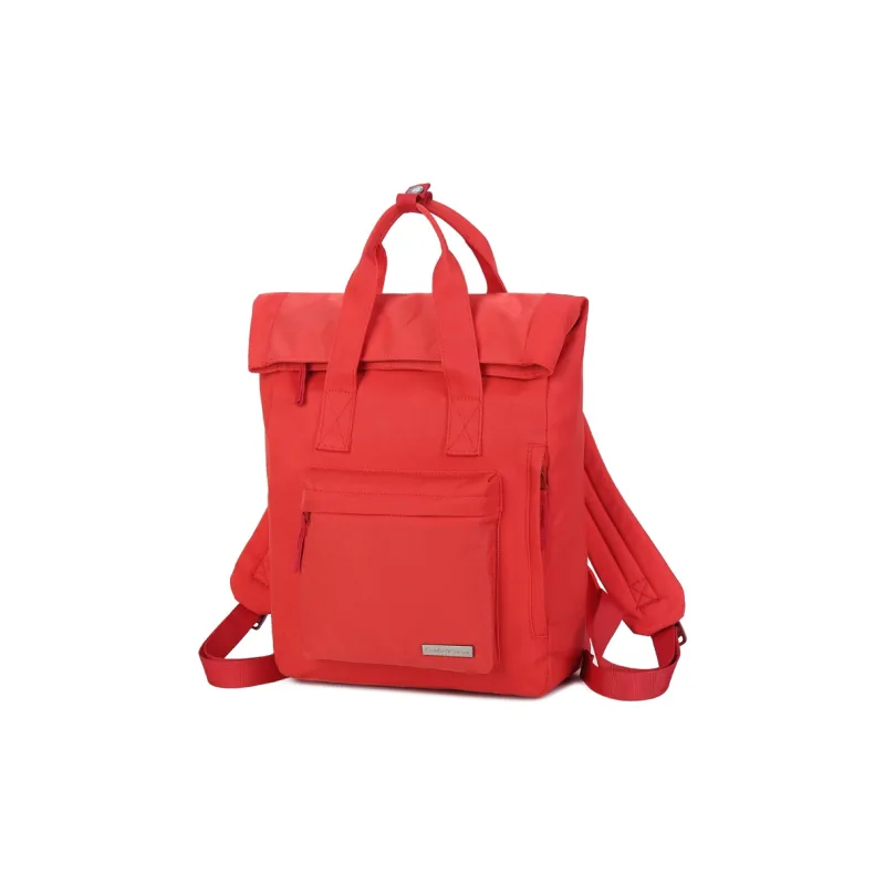 COWBONE Nylon Travel Bags Laptop Bags Backpack Medium Size Unisex Red/Black-4