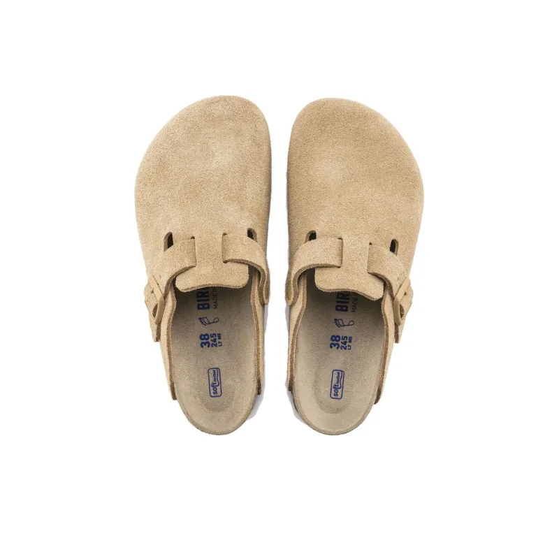 Birkenstock Boston Soft Footbed Suede Latte Cream-3