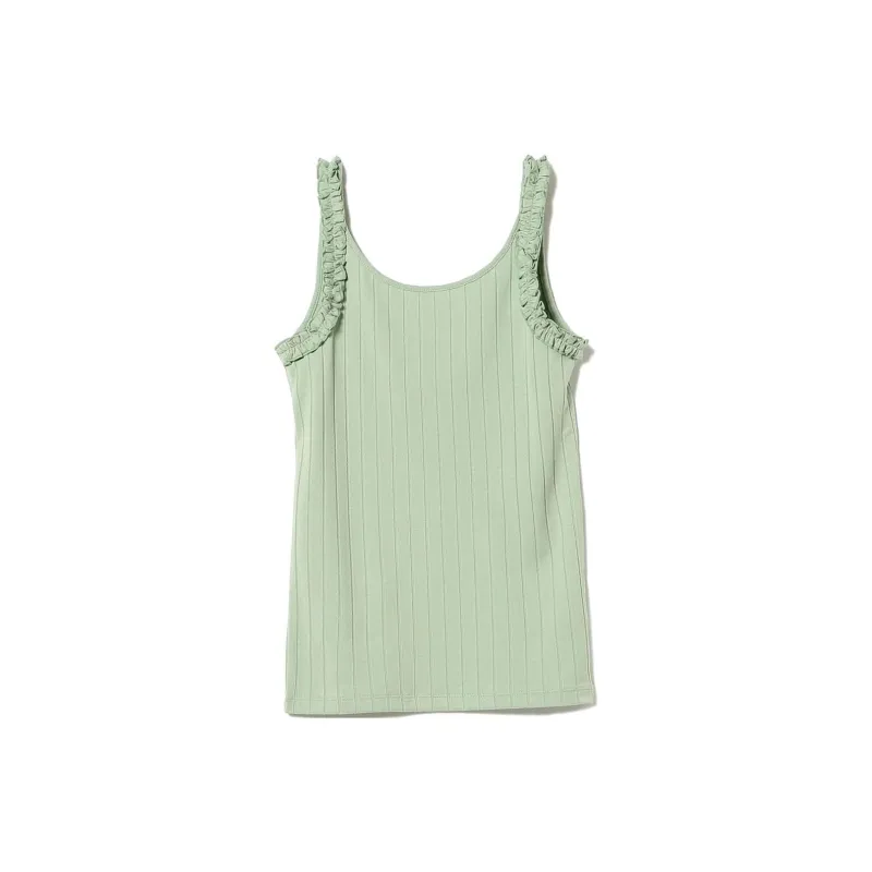 Beams Tank Tops Women's Light Green-1