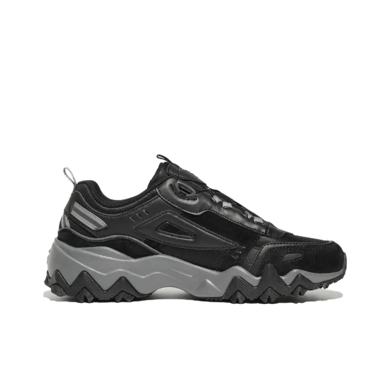 FILA Oakmont Tr Dial V2 Cushioning Anti Slip And Wear Resistant Low Top Casual Shoes Unisex Black Gray Korean Style-1