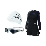 [Goddess Three-Piece Set]Swimsuit+Swim Goggles+Swimming Cap