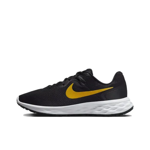 Nike REVOLUTION 6 Running Shoes Men Low-Top Black/Yellow