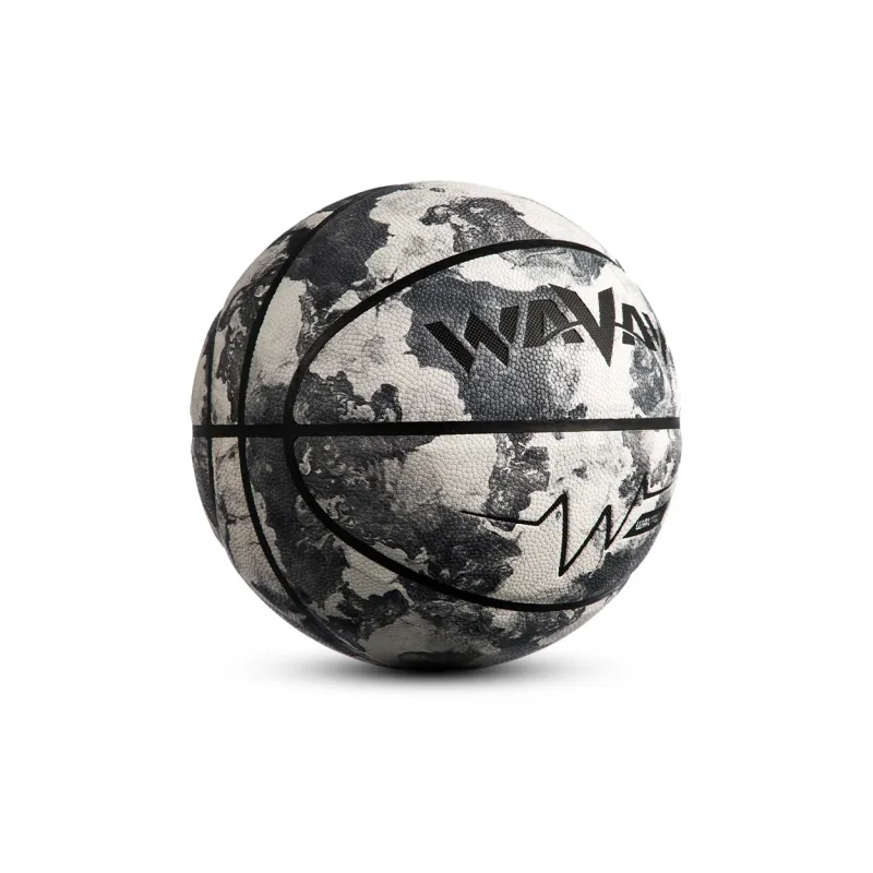 WAVAW PU Basketball Ink Splatter Gray Size 7 Training Unisex-2