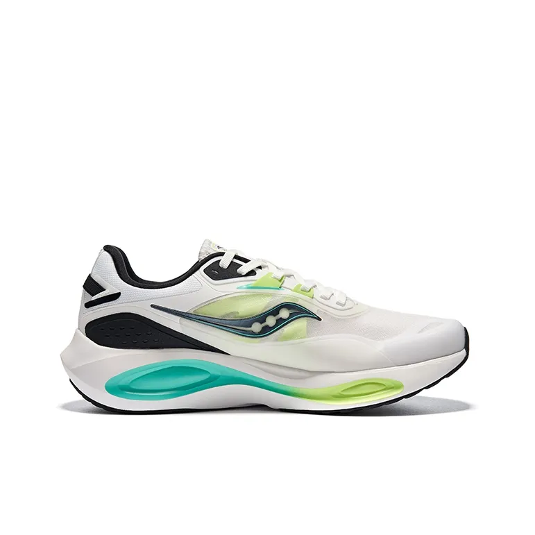 Saucony Phoenix Inferno 3 Anti Slip Wear Resistant Low Top Running Shoes Men's White Green-1