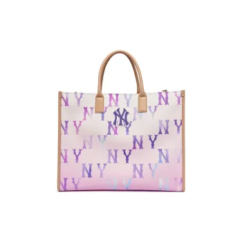 MLB Canvas One Shoulder Canvas Bag Handbag Large Size Unisex Pink Purple