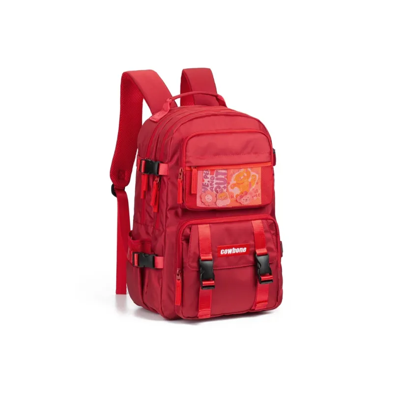 COWBONE Polyester Laptop Backpack Medium Size Red-1