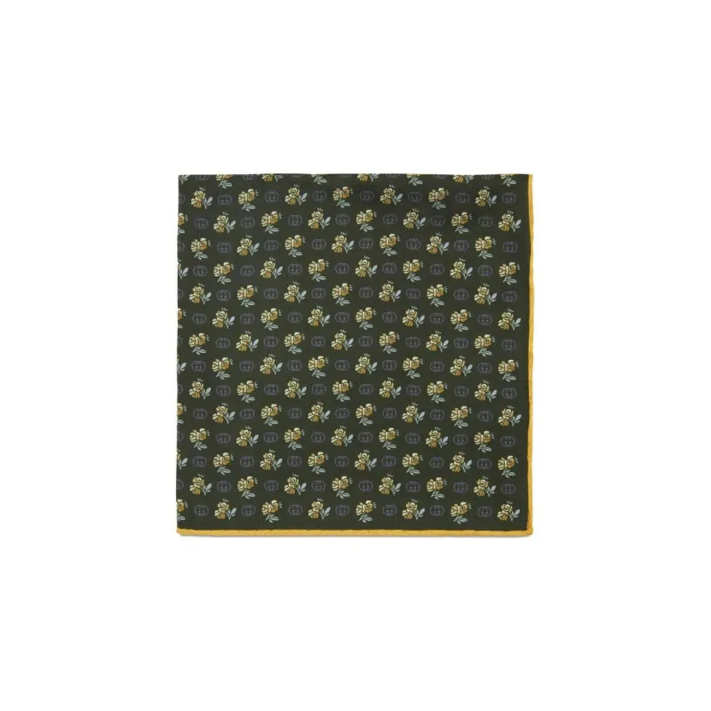 GUCCI Silk Scarves Men Green-1