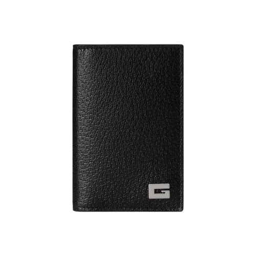 GUCCI Leather Card Holder Men's Black