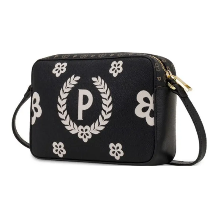 Pollini Calfskin Crossbody Bag Regular Women's Black-1