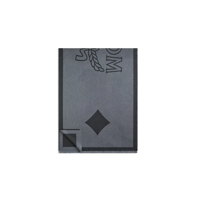 MCM Shawls Unisex Black Gray Color-0