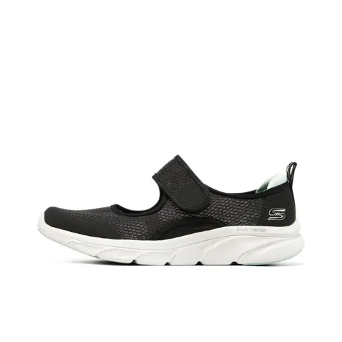 Skechers D'lux Comfort Anti-Slip Wear-Resistant Low-Top Sports Casual Shoes Women's Black White