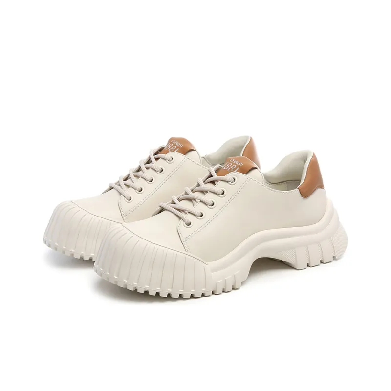 CERRUTI 1881 Platform Shoes Women's Ecru-1