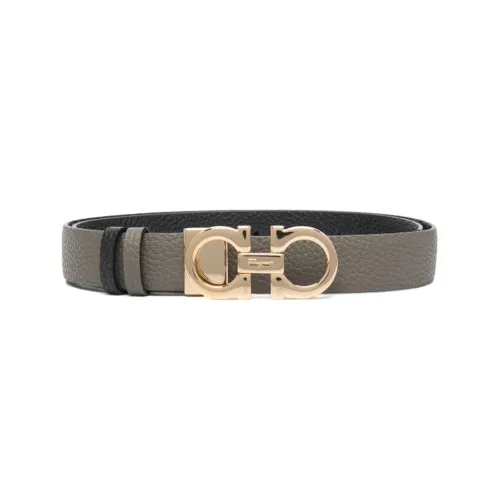 Ferragamo Leather Belts Women's Gray