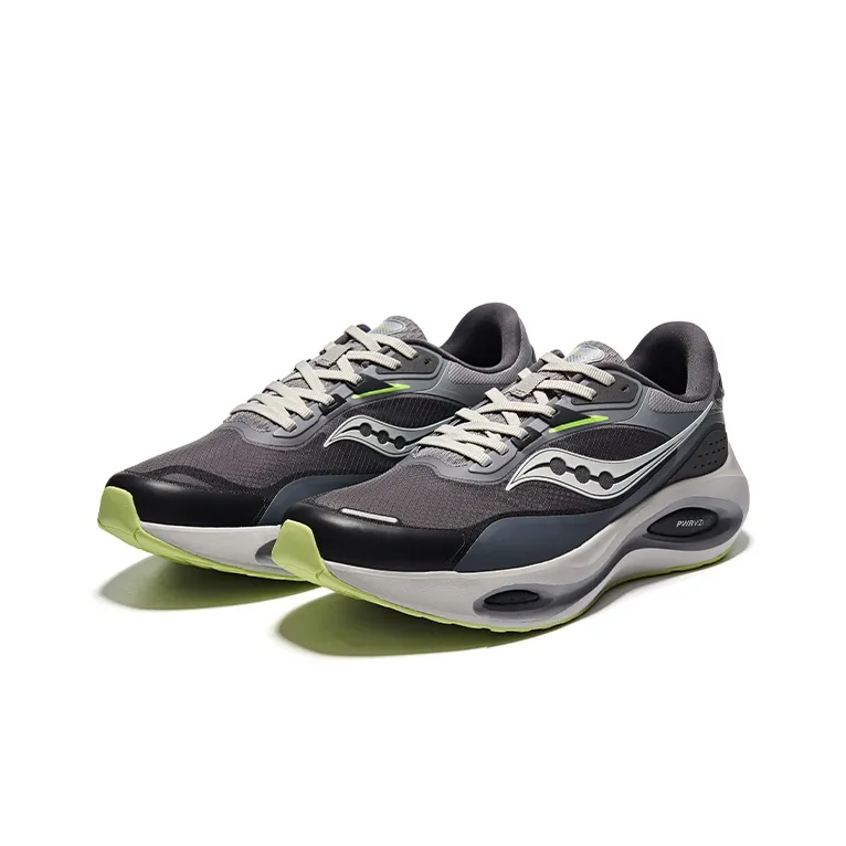 Saucony Phoenix Inferno 3 Anti Slip Wear Resistant Low Top Casual Running Shoes Men's Black Gray-2