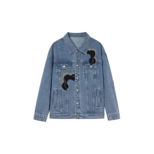 ITIB X MAMOUR Co-brand Denim Jackets Women's Blue