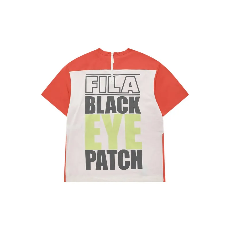 FILA FUSION Drop Shoulder Sleeve T Shirt Women's Red-1