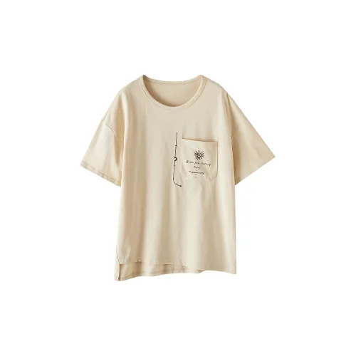 SMEN T-Shirts Women's Apricot