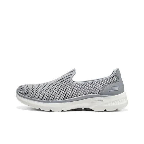 Skechers Go Walk 6 Shoes 'Grey White' Women's