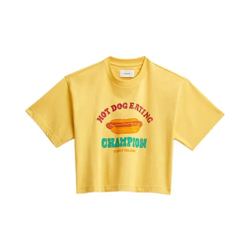 COACH T-Shirts Women's Yellow