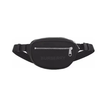 Burberry Logo Print Nylon Cannon Bum Bag Small Black
