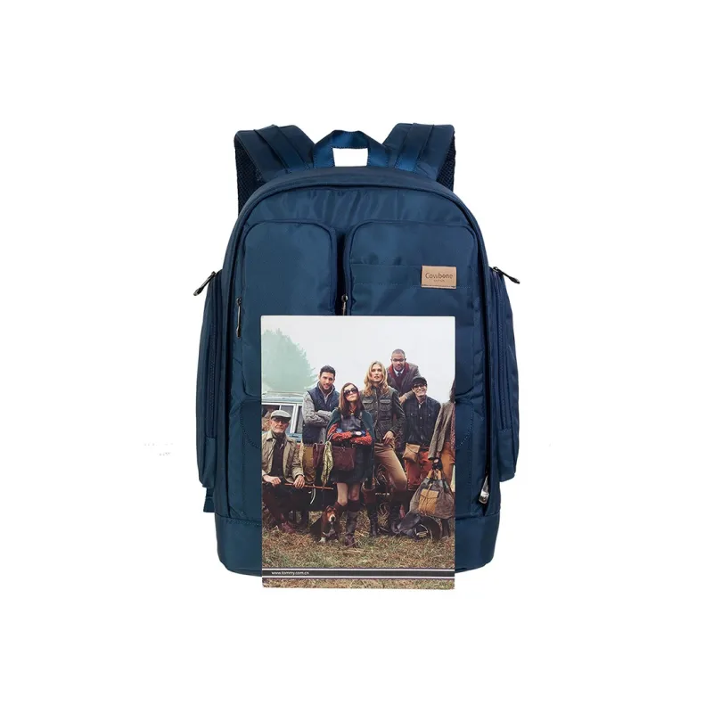 COWBONE Nylon Fabric Backpack Medium Size Unisex Red/Black/Blue-13