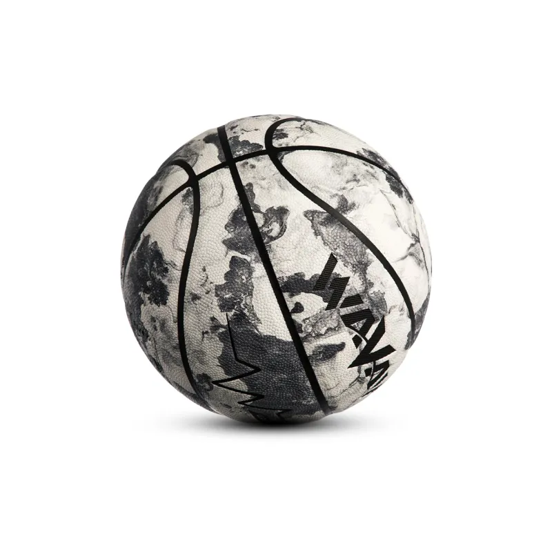 WAVAW PU Basketball Ink Splatter Gray Size 7 Training Unisex-1