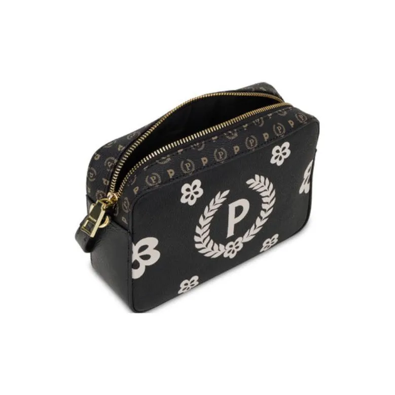 Pollini Calfskin Crossbody Bag Regular Women's Black-4