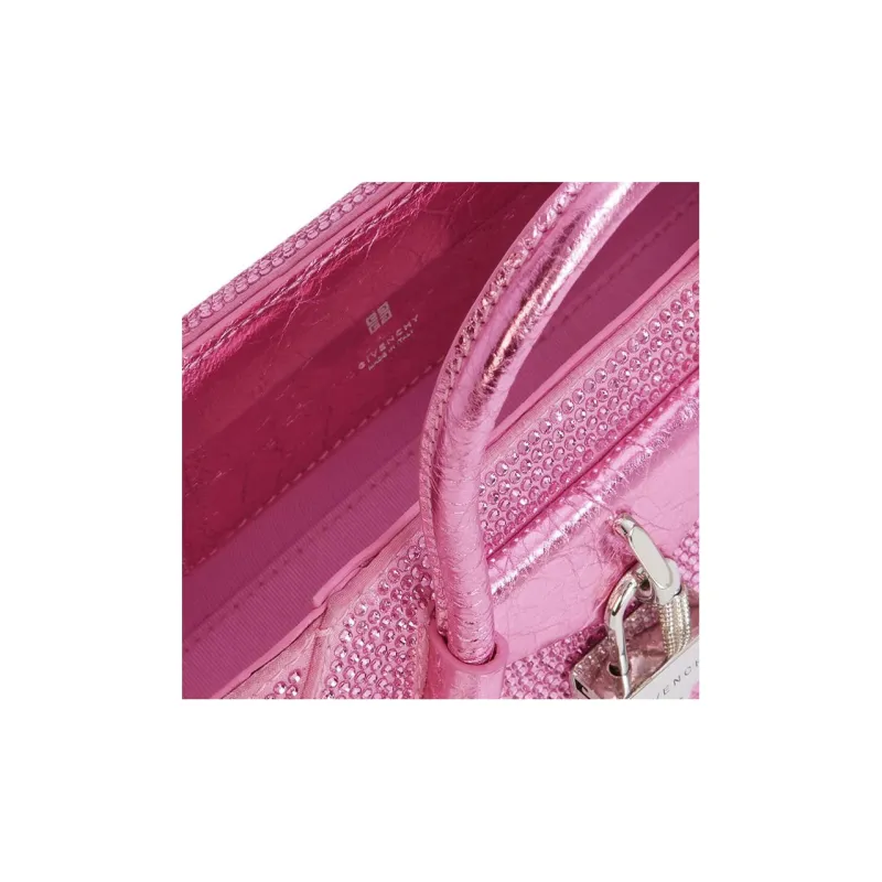 GIVENCHY Antigona Sheepskin Shoulder Bag Crossbody Bag Handbag Mini Women's Neon Pink-4