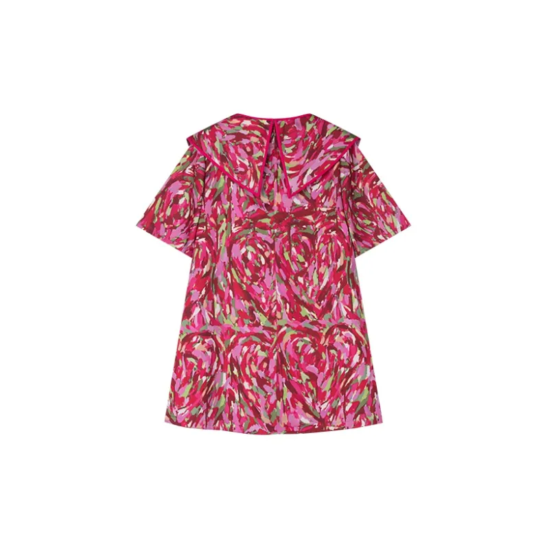 UOOYAA LOVE 50% Capsule Series Short Sleeved Dresses Women's Print-1